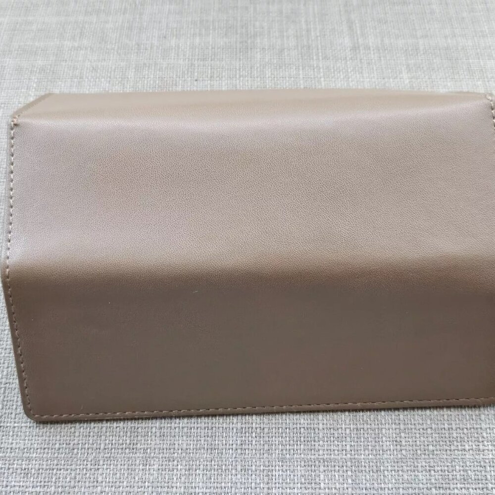 Burberry London England Glasses Case Semi Hard Case Brown Leather Triangle Case - Picture 6 of 13